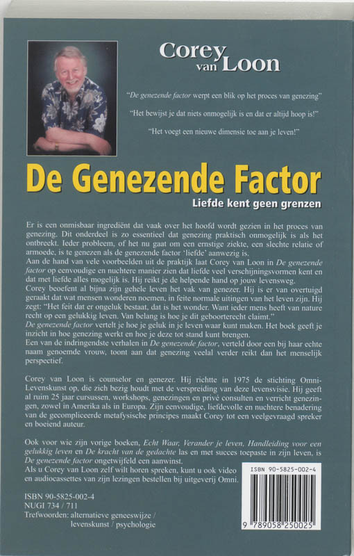 Achterkant van De genezende factor