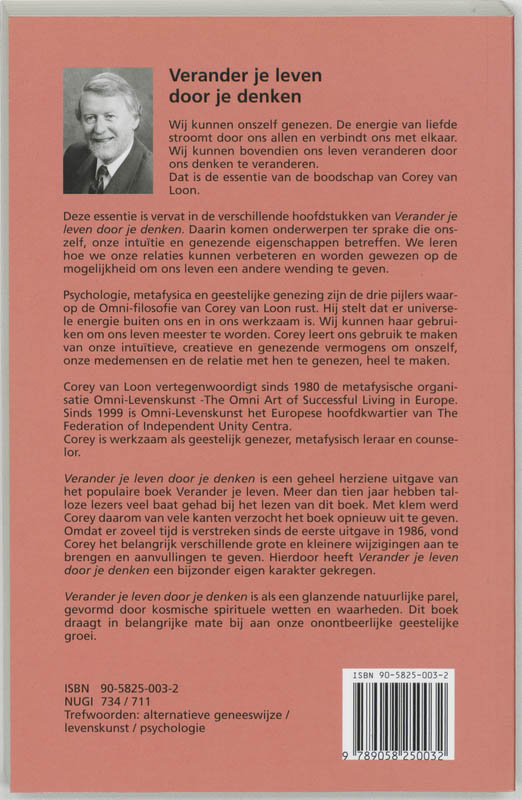 Achterkant van Verander je leven door je denken