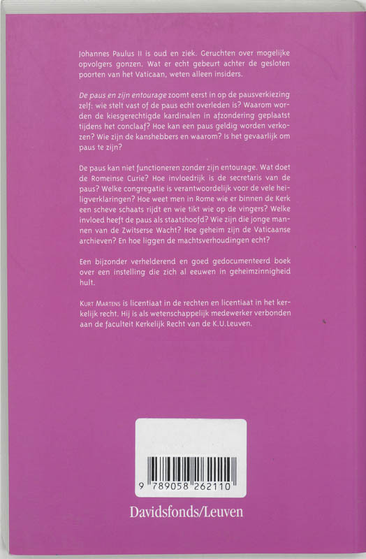 Achterkant van De paus en zijn entourage