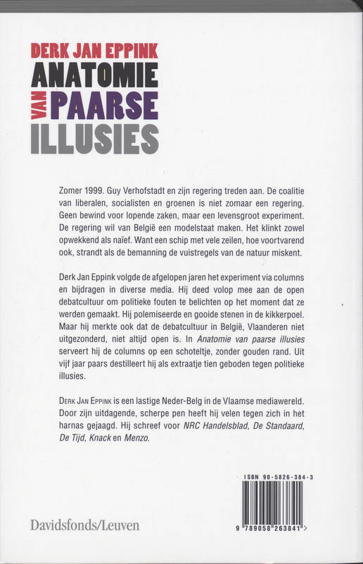 Achterkant van Anatomie van paarse illusies