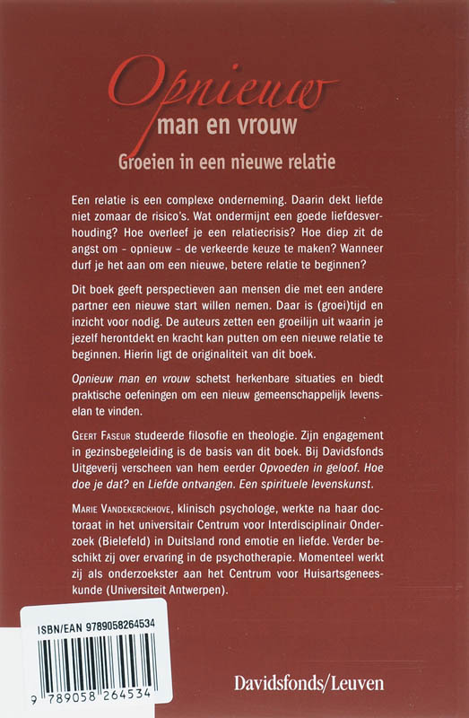 Achterkant van Opnieuw man en vrouw