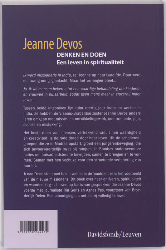 Achterkant van Denken en doen