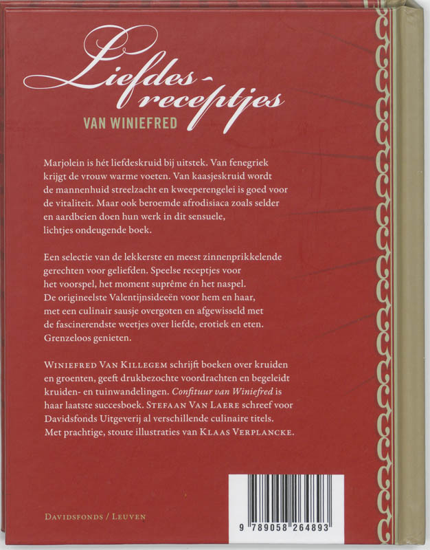 Achterkant van Liefdesreceptjes van Winiefred
