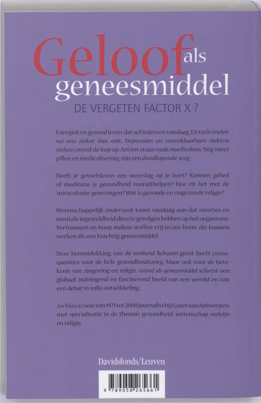 Achterkant van Geloof als geneesmiddel