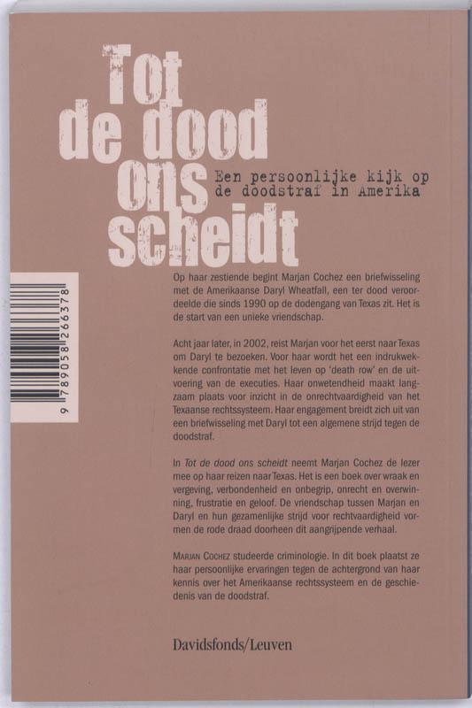 Achterkant van Tot de dood ons scheidt