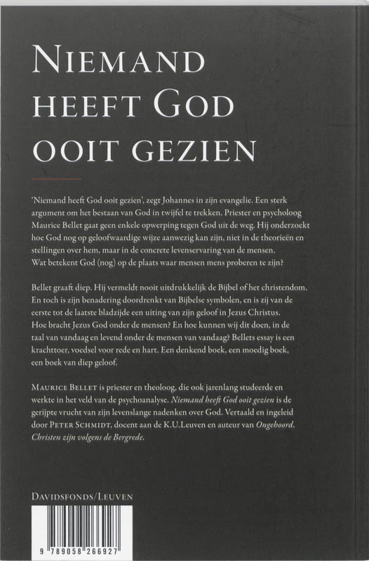 Achterkant van Niemand heeft God ooit gezien