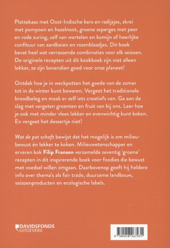 Achterkant van Wat de pot schaft