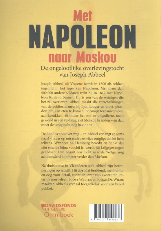 Achterkant van Met Napoleon naar Moskou