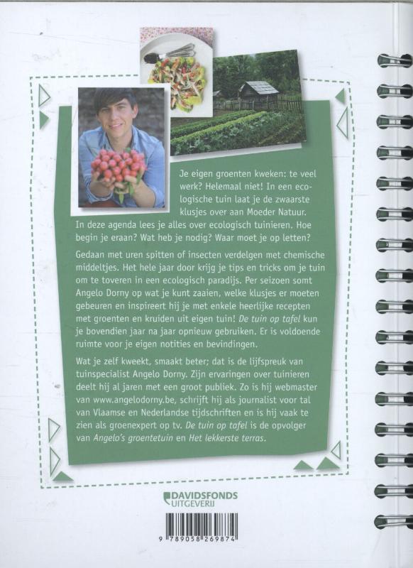 Achterkant van De tuin op tafel