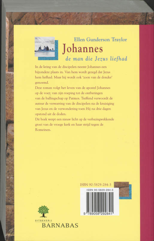 Achterkant van Johannes, de man die Jezus liefhad