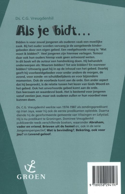 Achterkant van Als je bidt...