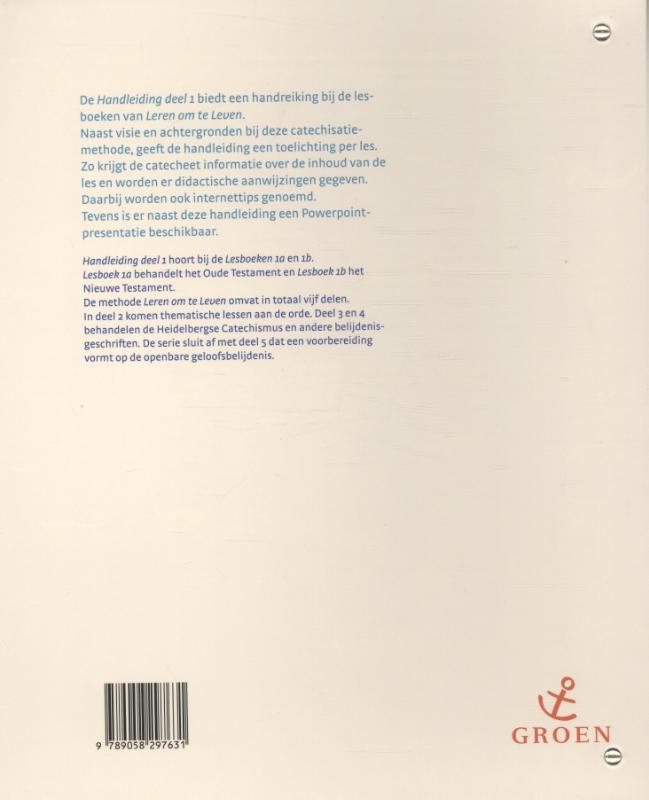 Achterkant van Handleiding