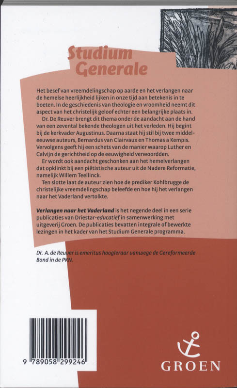 Achterkant van Verlangen naar het Vaderland