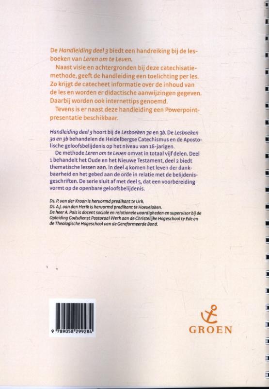 Achterkant van Handleiding