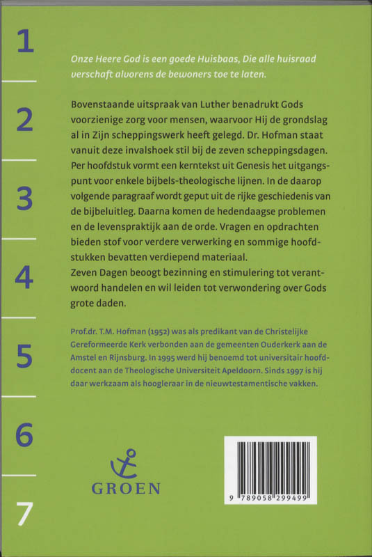 Achterkant van Zeven dagen