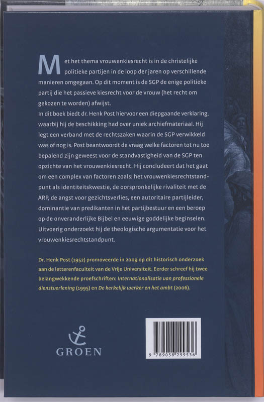 Achterkant van In strijd met de roeping der vrouw