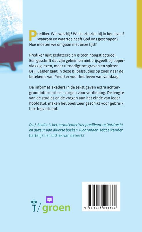 Achterkant van Prediker: eigenzinnig en actueel