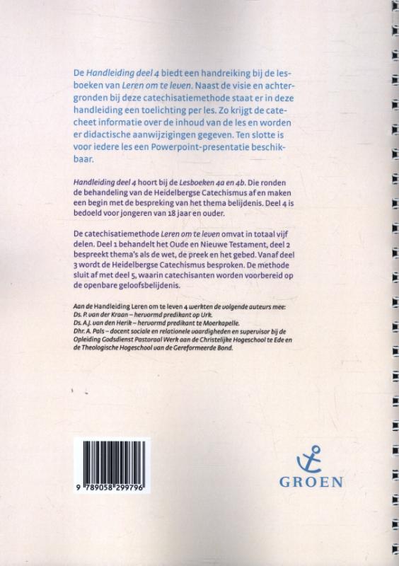Achterkant van handleiding