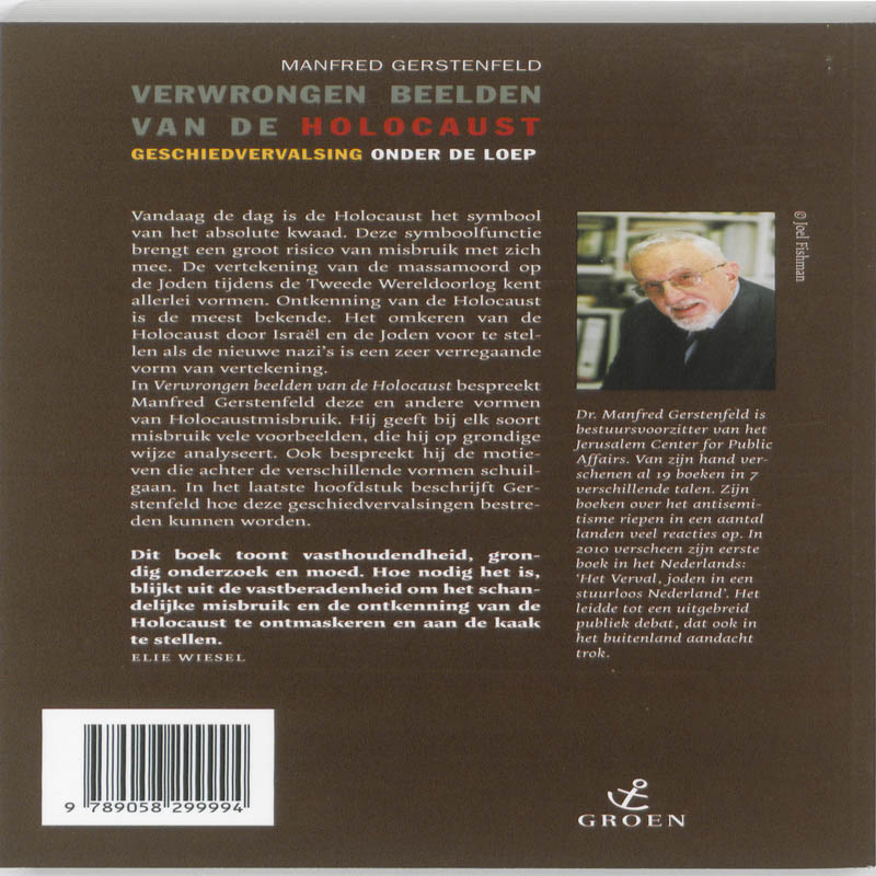 Achterkant van Verwrongen beelden van de Holocaust