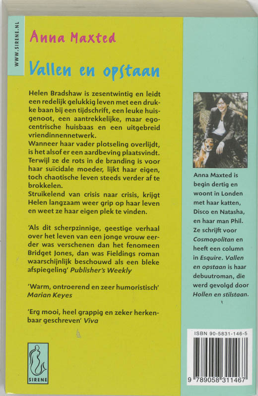 Achterkant van Vallen en opstaan