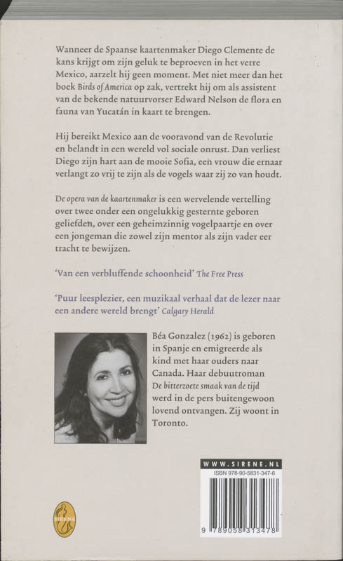 Achterkant van De opera van de kaartenmaker