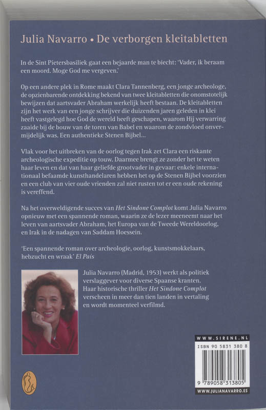 Achterkant van De verborgen kleitabletten