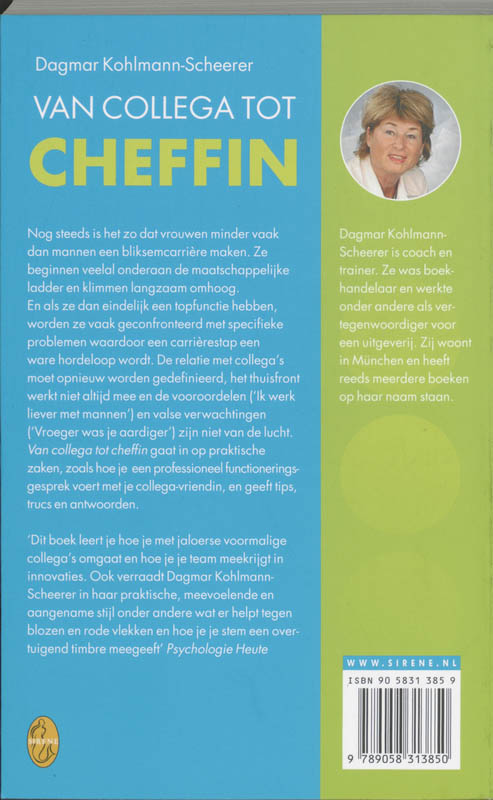 Achterkant van Van collega tot cheffin