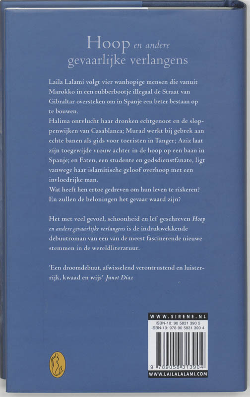 Achterkant van Hoop en andere gevaarlijke verlangens