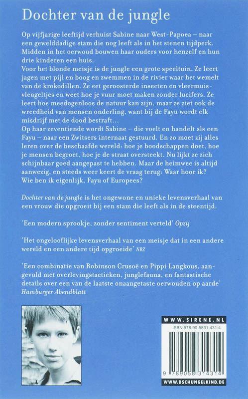 Achterkant van Dochter van de jungle
