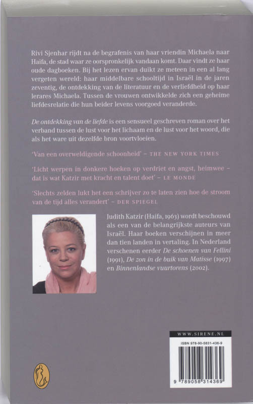 Achterkant van De ontdekking van de liefde