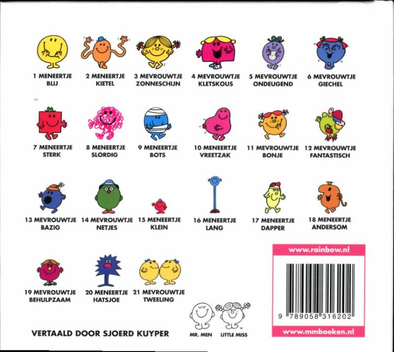 Achterkant van Mevrouwtje tweeling