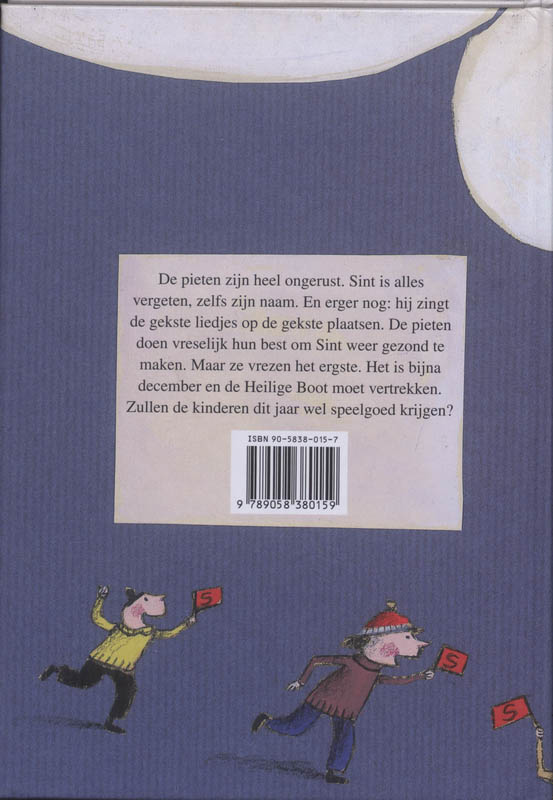 Achterkant van Het lachje van Sint