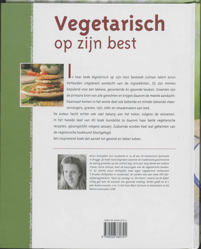 Achterkant van Vegetarisch op zijn best