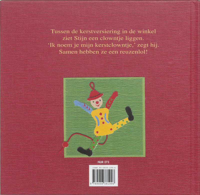 Achterkant van Het kerstclowntje