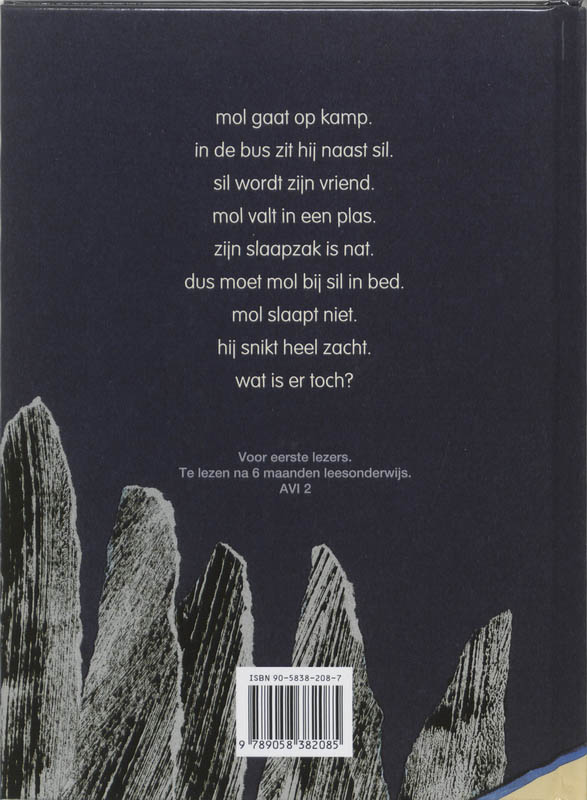 Achterkant van Een wolf op kamp