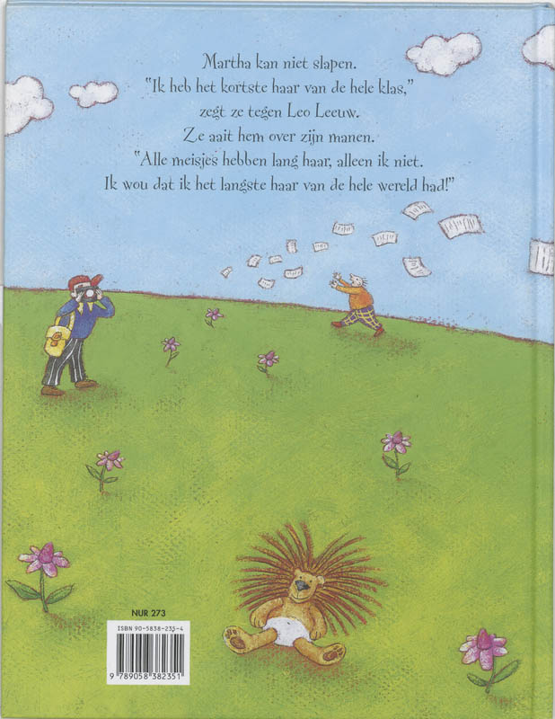 Achterkant van Martha met het wilde haar