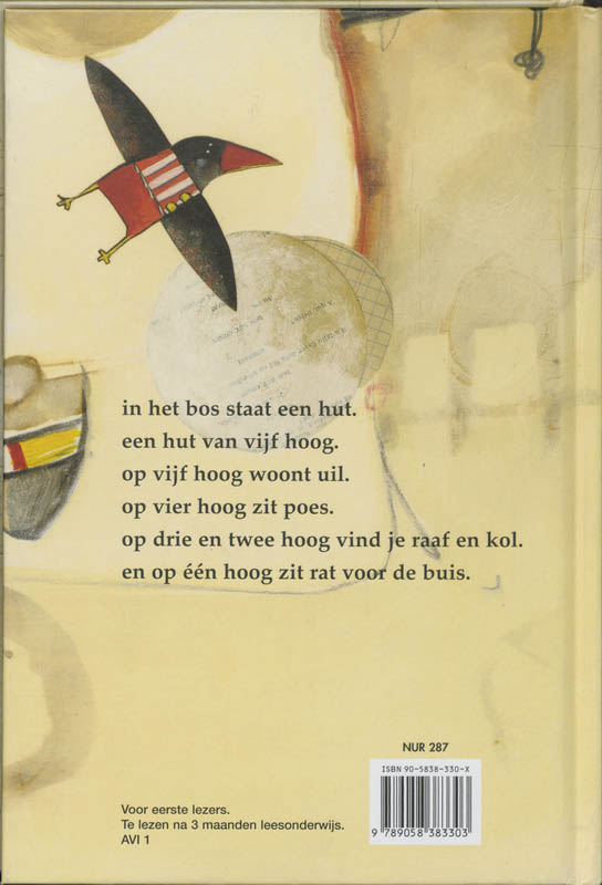Achterkant van Van Kol, Poes, Rat, Uil en Raaf