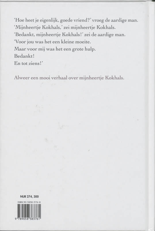 Achterkant van Bedankt, mijnheertje Kokhals