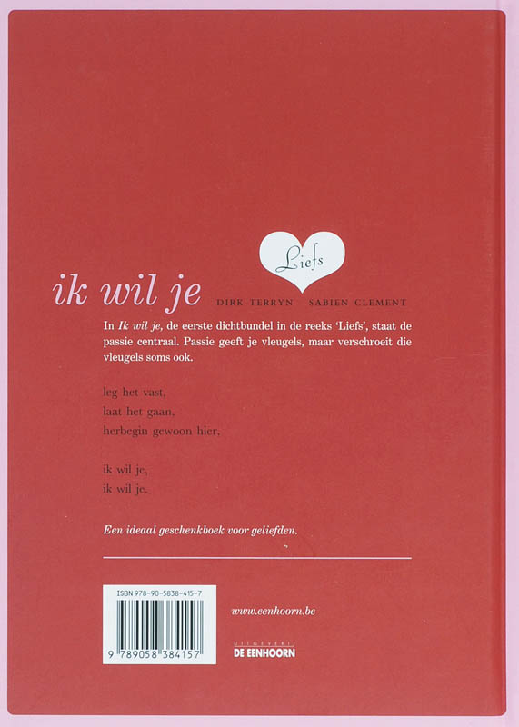 Achterkant van Ik wil je