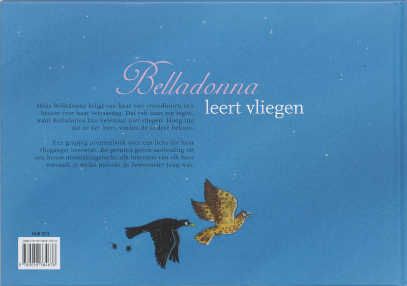 Achterkant van Belladonna leert vliegen