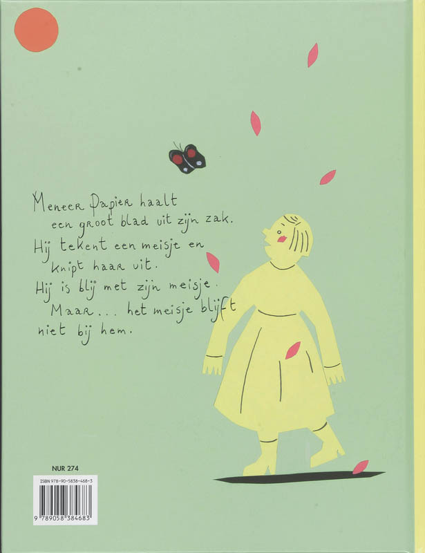 Achterkant van Meneer Papier en zijn meisje