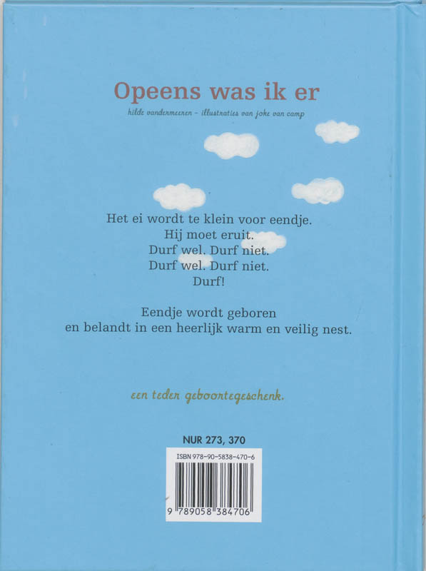 Achterkant van Opeens was ik er