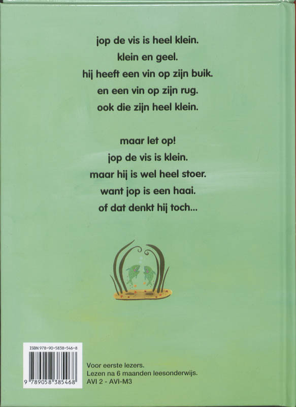 Achterkant van Jop is een haai