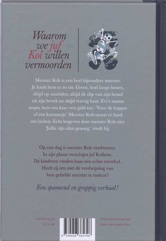 Achterkant van Waarom we juf Kol willen vermoorden