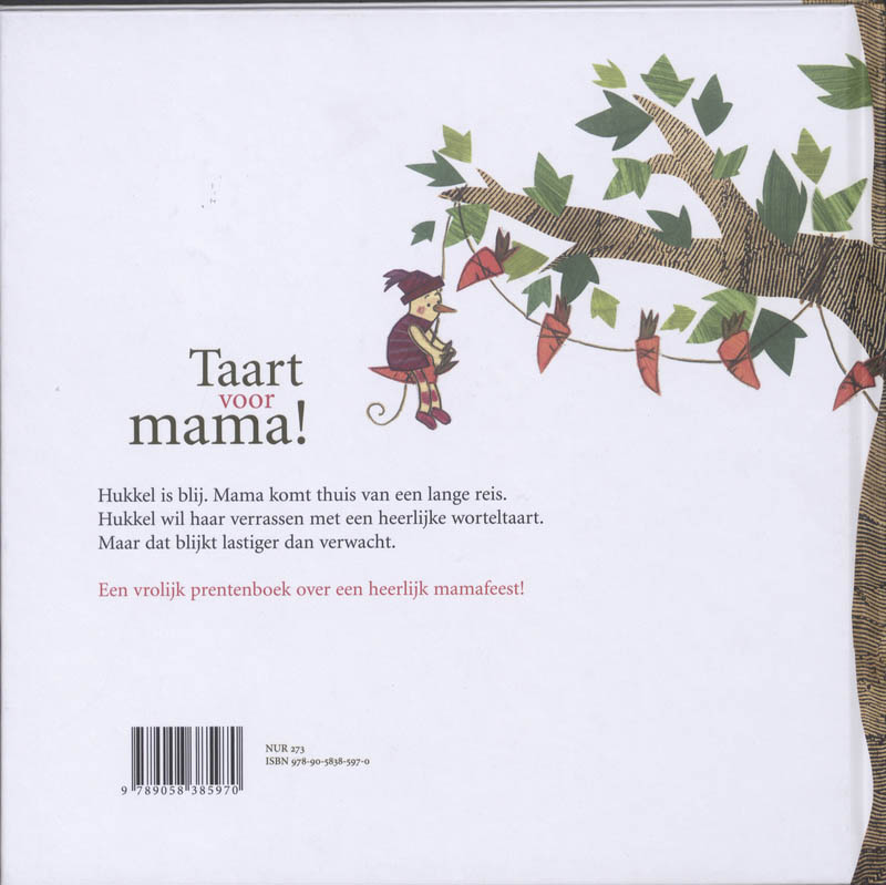 Achterkant van Taart voor mama!