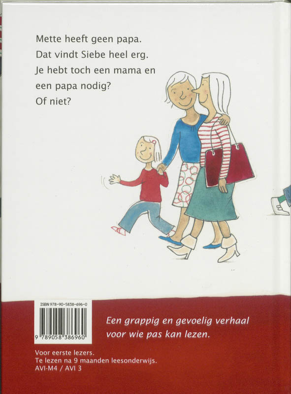 Achterkant van Siebe wil een papa kopen