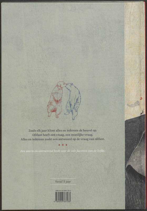 Achterkant van De vraag van olifant