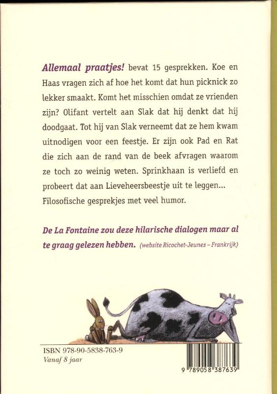 Achterkant van Allemaal praatjes!