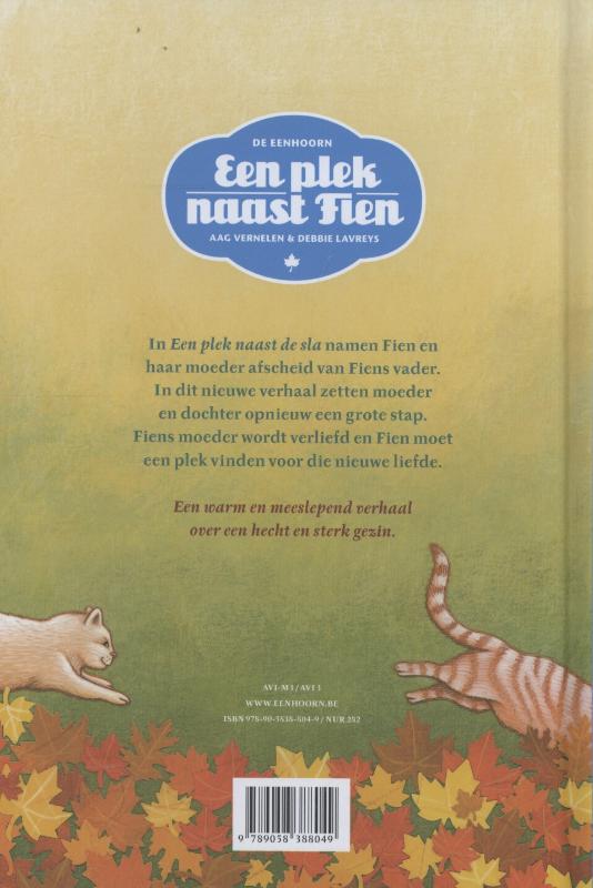 Achterkant van Een plek naast Fien