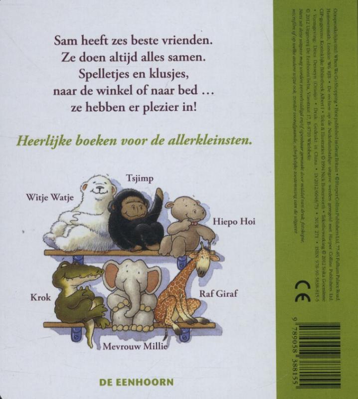 Achterkant van Samen met Sam .. naar de winkel